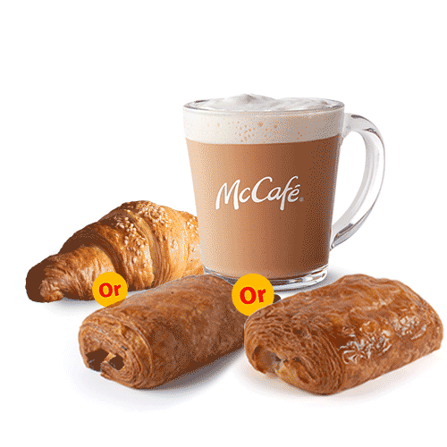 latte + croissant